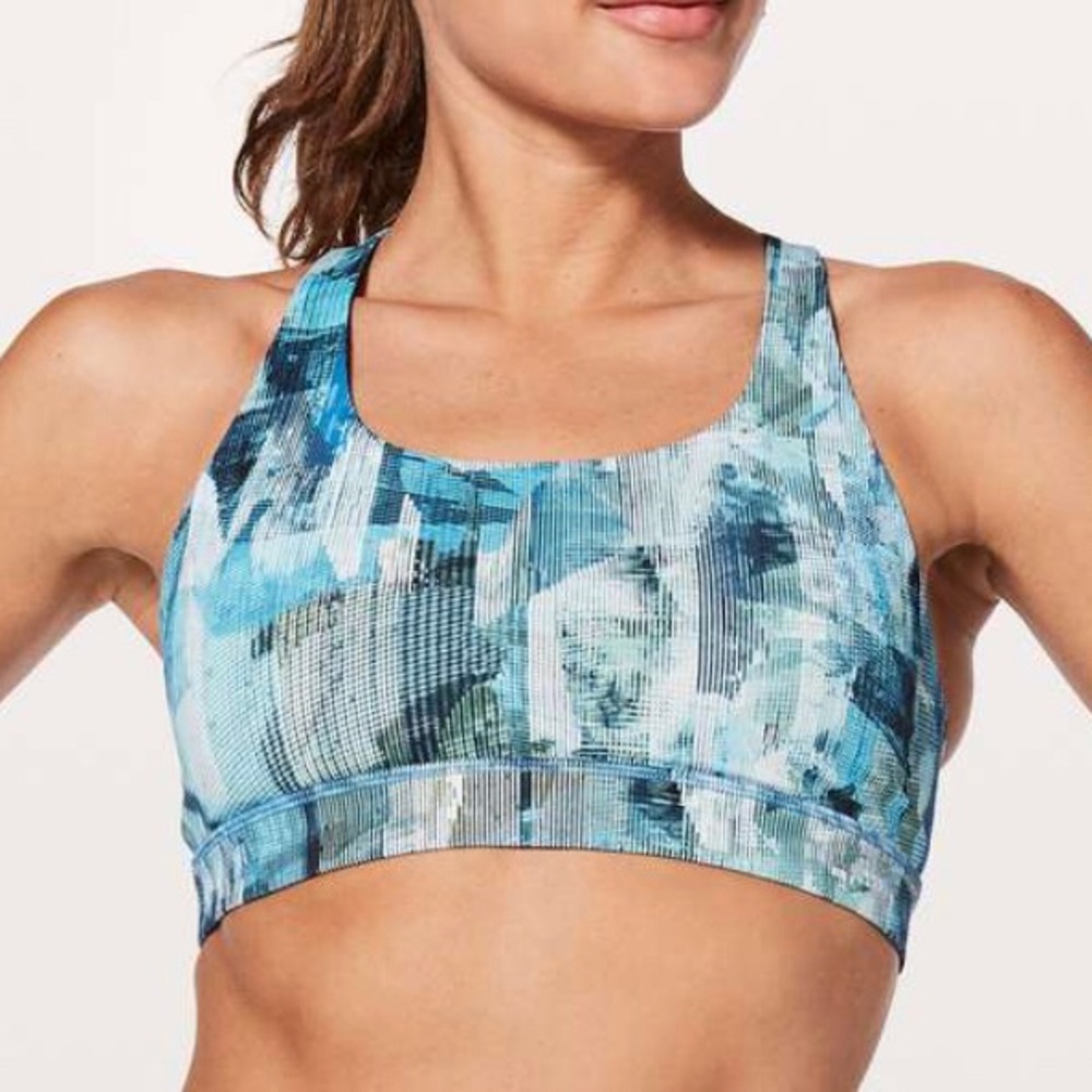 LULULEMON Time To Sweat Sports Bra Sundazed Blue 4
